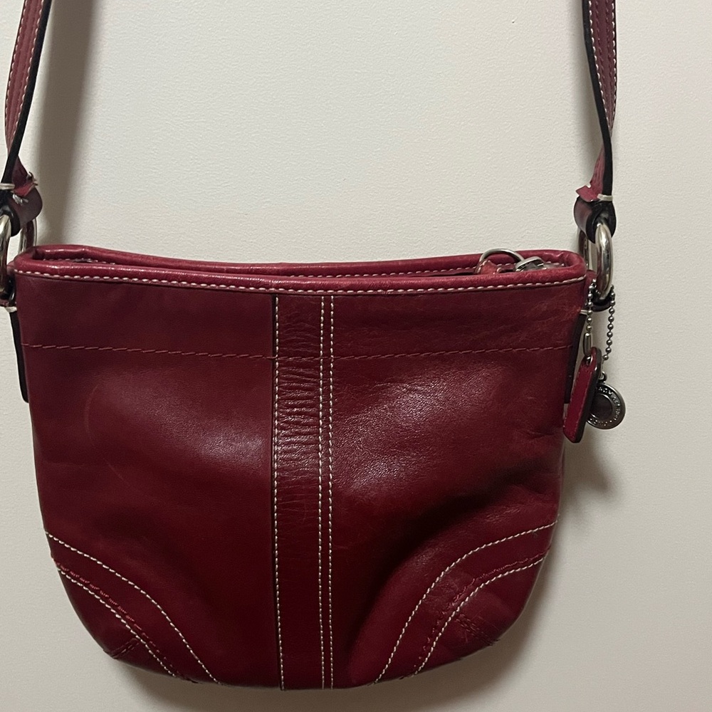 Red Leather Crossbody Bag